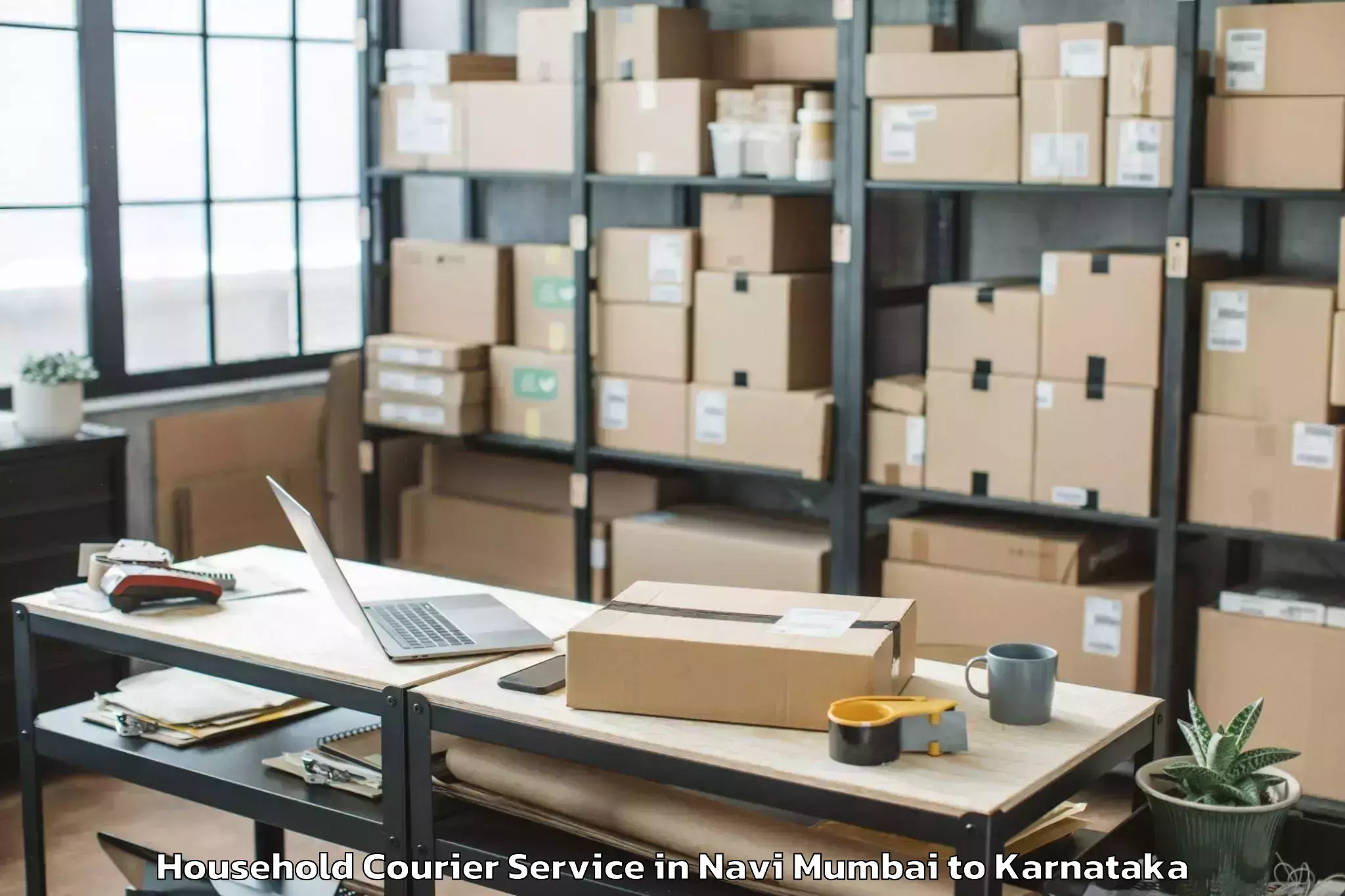 Top Navi Mumbai to Yelahanka Household Courier Available